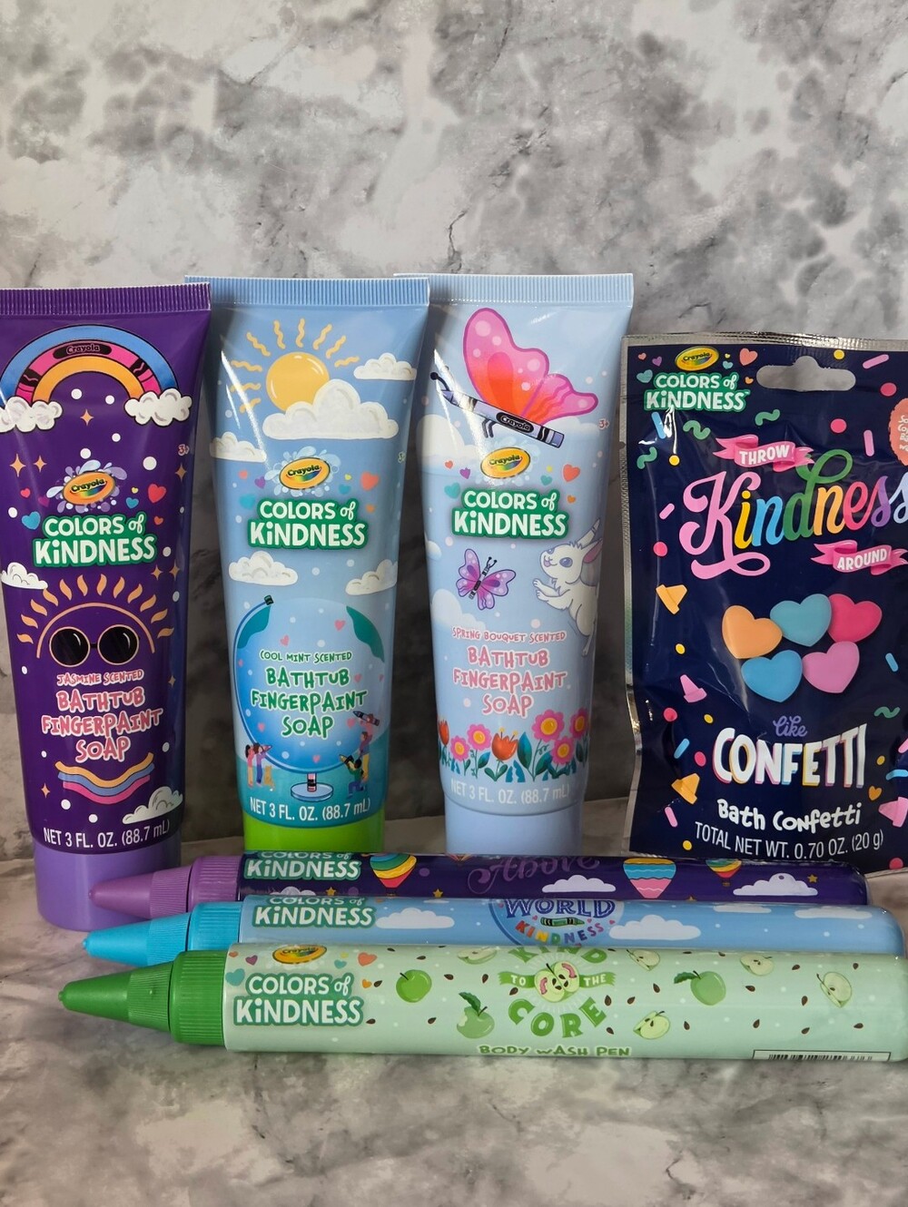 Crayola Colors of Kindness Kids Bath Fingerpaint Soap & Body Wash Pens - 7 Piece